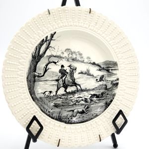 Fox hunt Royal Cauldron plate "The Water Jump"